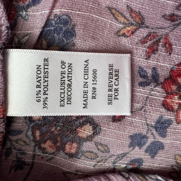 Artesia Women's Top Sleeveless Purple Floral Boho Chic Tie Front Size M EUC - Picture 8 of 9